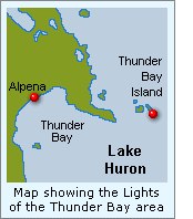 Image result for Map of michigan showing thunder bay island