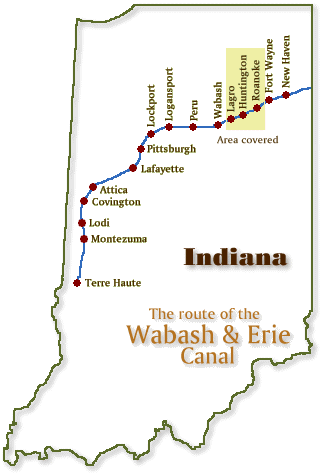 Wabash and Erie Canal Map