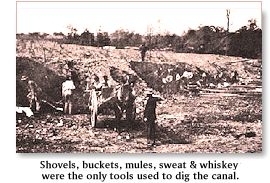 Shovels, picks and wagons were all the tools needed